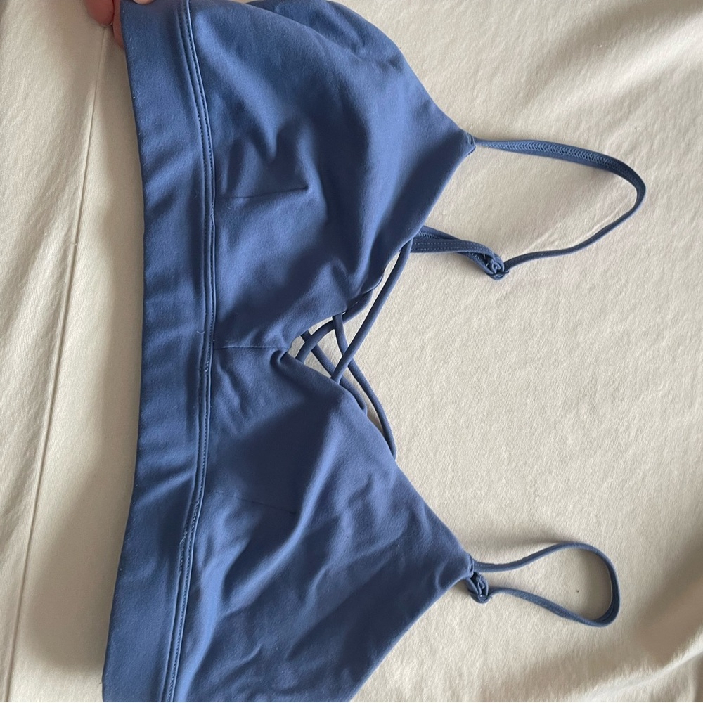 Blue Alo Yoga Strappy Bralette